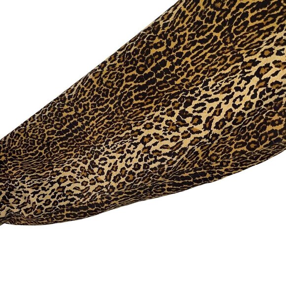 Two Two Vintage Womens Blouse Size Medium Brown Animal Print Long Sleeve - Picture 5 of 8